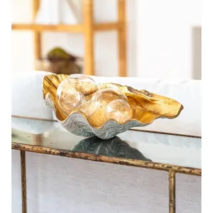 Cuenco Decorativo de Metal Hecho a Mano, Forma Irregular, Estilo Vintage, para Decoración de Mesa de Fiesta - Product Image 2