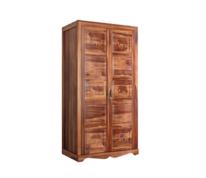 Nouvelle armoire en bois sculptée à la main avec motif d'éléphant, aspect antique, en bois de Sheesham, designs personnalisés disponibles - Product Image 4