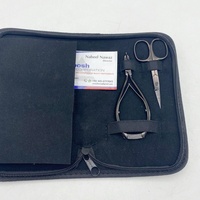 Kit de pédicure noir Plasma solide en acier inoxydable de haute qualité coupe-ongles coupe-ongles pince à cuticules poussoir à ongles vente en gros