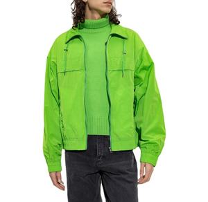 Men's Red and Navy Hooded <b>Racer</b> <b>Jacket</b> Windproof Sporty Zipper Closure Polyester Color Blocking Autumn Outerwear - Product Image 1