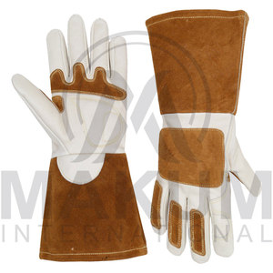 Guantes de Trabajo de Cuero Vacuno Resistentes y Económicos con Protección Anti-Impactos, Anti-Cortes, Anti-Deslizamiento y Anti-Aplastamiento para Mecánicos - Product Image 2