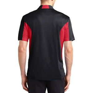 Men's <b>Black</b> Red Color Block <b>Polo</b> Shirt Short Sleeve Quick Dry Knitted Polyester Casual Sporty <b>Polo</b> Collar - Product Image 5