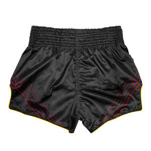 Shorts de Boxeo Florales Rosas con Lazos Dorados, Ropa de Artes Marciales para Mujer, Corte Regular, Poliéster Elástico, Talla Adulto - Product Image 4