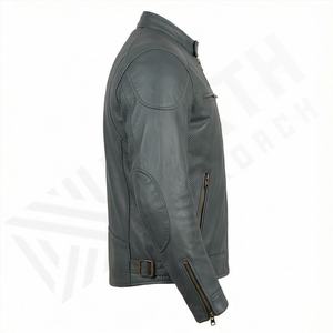 Chaqueta de Motociclista de Cuero Genuino para Hombre de la Mejor Calidad, Nueva Colección de Invierno, Chaquetas de Motocicleta con Protecciones Desmontables Personalizadas - Product Image 3