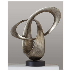 Elegante Escultura Metálica Abstracta de Aluminio Hecha a Mano, Decoración Moderna y Elegante para Mesa y Consola de Diwali - Product Image 5