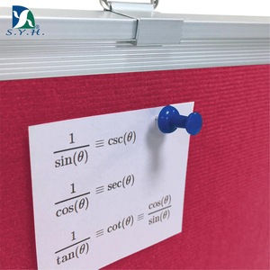 Tablero de Anuncios de Terciopelo Rojo con Marco de Aluminio y Logotipo Personalizable para Mostrar Mensajes - Product Image 5