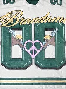 เสื้อเจอร์ซีย์ลดราคา ระบายอากาศได้ดี ผลิตจากโพลีเอสเตอร์ 100% พิมพ์ลายดิจิทัล สไตล์อเมริกันเรโทร ลายแองเจิล ฟุตบอล ไซส์ใหญ่ สตรีทสไตล์ ชุดกีฬา - Product Image 5