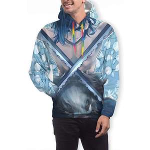 Sudadera con Capucha Personalizada sin Costuras para Hombre, Diseño de Anime con Estampado 3D de Demonio, Ropa Urbana Unisex con Estampado Completo, Sudadera de Forro Polar Estilo Hip Hop - Product Image 5