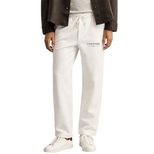 Pantalon de survêtement décontracté pour homme, coupe droite, taille élastique, avec poches, personnalisable OEM, style streetwear minimaliste - Product Image 1
