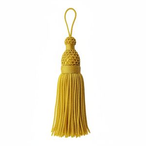 Extra <b>Thick</b> Custom Cap <b>Curtains</b> for Decorative Home Textile Use High Quality 160mm Long Silk Tassel Pendant 32 Colors to Choose - Product Image 1