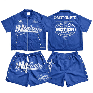 <b>Men</b> Short Sleeve Windbreaker Clothing Set Casual <b>Summer</b> <b>Jacket</b> with Matching Shorts Comfortable Daily Apparel - Product Image 3