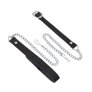 Sporran en fourrure bleu ciel à 3 pompons avec ceinture chaîne, accessoires écossais pour hommes - Product Image 5