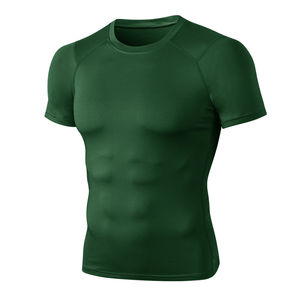 Fabricant de t-shirts de compression à manches courtes pour hommes sur mesure en gros, étiquette privée - Product Image 4