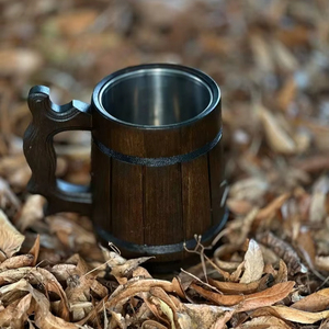 Taza de Madera Clásica Hecha a Mano Personalizada para el Hogar, Oficina, Hotel, Taza de Cerveza de Madera, Taza de Té con la Mejor Calidad, Mayorista de la India - Product Image 1