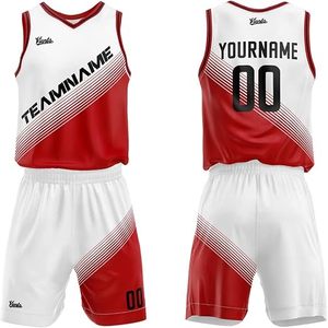 Uniforme de Baloncesto Personalizado, Jersey y Pantalones Cortos Transpirables de Secado Rápido, 100% Poliéster, Precio de Fábrica al Por Mayor - Product Image 1