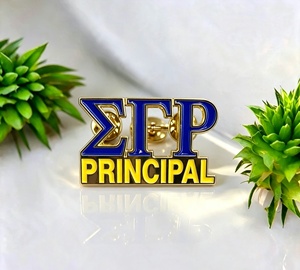 Spilla da Bavero Personalizzabile SGRHO Sigma Gamma Rho per Avvocato, Consigliere Principale, Manager, Educatore, Numero Capitolo, Oro Blu Reale - Product Image 3