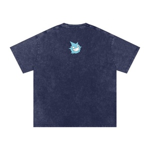 Camiseta Clásica con Efecto Deslavado, Estilo Desgastado, Algodón, Cómoda para Uso Diario, Estilo Urbano, para Todas las Temporadas - Product Image 2