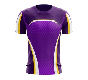 Vêtements de sport promotionnels avec logo personnalisé, t-shirts à col rond en polyester à séchage rapide pour hommes, impression de motifs, t-shirts par sublimation - Product Image 3