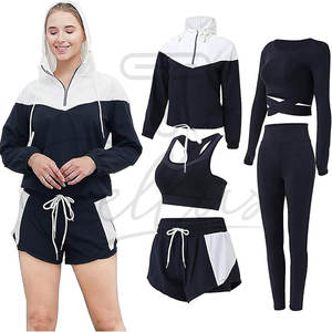 Nouveauté : Ensembles de yoga et fitness pour femmes, 5 pièces, vente en gros, personnalisables avec logo, pour l'extérieur et la salle de sport - Product Image 5