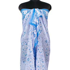 Indian Handcraft Cotton Sarong <b>Wrap</b> Multicolor Floral Block Printed Lightweight Long Pareo Scarf For Womens Fashion Accessories - Product Image 3
