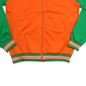 Conjunto Deportivo Unisex Naranja y Verde, Chaqueta con Capucha y Pantalones de Chándal Gruesos con Cierre Completo, Conjunto Deportivo Unisex para Entrenamiento - Product Image 5