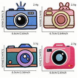 Retro Camera Embroidered <b>Iron</b> On Patch - Product Image 4