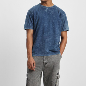 T-shirts délavés pour hommes – Tendances, manches courtes, décontractés, tissu confortable, style classique, vente en gros, impression de logo disponible - Product Image 1