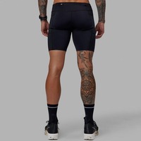 Shorts de compression décontractés pour hommes de haute qualité - Taille élastique, taille mi-haute, tissu uni à séchage rapide pour le football (vente en gros)
