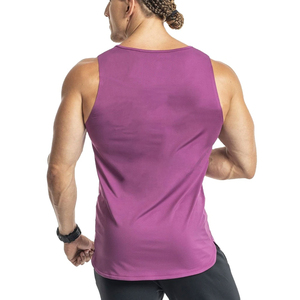 Camiseta sin Mangas para Hombre, Color Morado, Cuello Redondo, Tejido de Punto, Color Sólido, Secado Rápido, Corte Casual, Marca Harry Johnson Production - Product Image 4