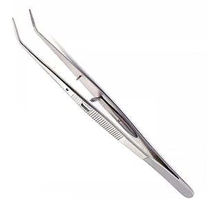 Pinzas Quirúrgicas Dentales Curvas de Acero Inoxidable Alemán Meriam de 16 cm, Instrumentos Quirúrgicos Reutilizables con Hoja Serrada, Pinzas Médicas Quirúrgicas con Certificación CE - Product Image 2