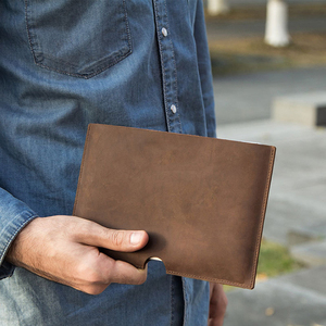 Housse pour tablette en cuir véritable, pochette pour tablette, marron, étui de protection souple pour tablette, étui pour tablette pour les voyages d'affaires, en cuir - Product Image 3