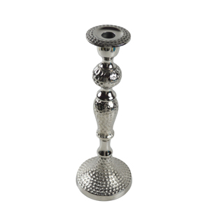 Candelabro de Metal Hueco Creativo con Acabado Plateado para Fiestas en Casa, Decoración de Bodas, Portavelas - Product Image 1