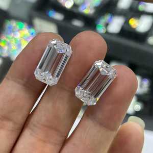 Diamantes pequeños de corte esmeralda cultivados en laboratorio, corte excelente, CVD HPHT, certificados por IGI, para la fabricación de joyas. - Product Image 2