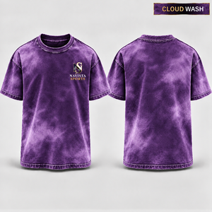 เสื้อยืดแขนสั้นทรงปกติสำหรับผู้ชาย NAVISTA SPORTS ผ้าฝ้าย 100% คอกลม สไตล์สตรีทแวร์ พิมพ์ลายซิลค์สกรีนด้านหน้าแบบฟอกสี - Product Image 1