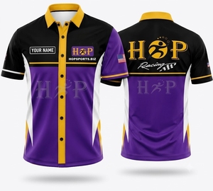Chemise technique boutonnée pour moto, uniforme de course, vêtements d'extérieur, logo personnalisé, chemise de course F1 - Product Image 6