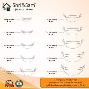 Batterie de cuisine gravée Triply Kadai Pro en acier inoxydable martelé profond - Product Image 3