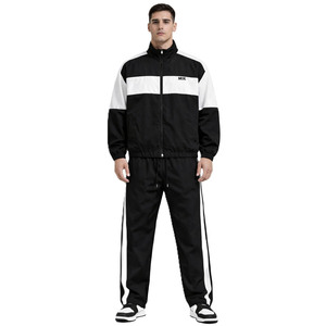 Veste streetwear personnalisée avec logo pour hommes, ensemble deux pièces, coupe-vent en nylon imperméable et léger, survêtement de qualité pour hommes - Product Image 2