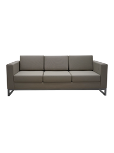Sofá Cuadrado Moderno de Tres Plazas, Tapizado en Cuero PU, Respaldo Firme de Espuma, Brazos Rectos, Patas de Metal, Tipo Reclinable 1, para Sala de Estar - Product Image 4