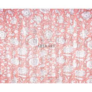 Nouvelle couette florale Kantha, couverture Kantha indienne, couvre-lit Queen, couvre-lit Kantha fait main pour la maison, couette bohème - Product Image 2