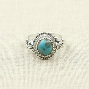 Handmade Blue Copper Turquoise Gemstone 925 Silver <b>Ring</b> Boho Vintage Women <b>Statement</b> Jewelry Yellow Gold Plated Gift <b>Ring</b> Women - Product Image 5