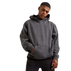 Sweat-shirt à capuche surdimensionné en coton lourd 400 g/m² pour homme, style streetwear vintage délavé à l'acide, unisexe - Product Image 1