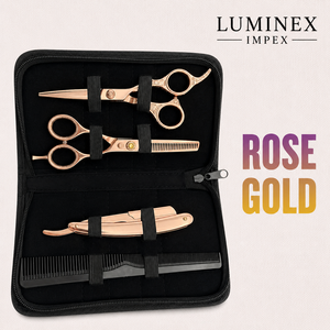 Navaja de Afeitar Recta Vintage Luminex Impex con Mango de Concha de Abulón y Acero al Carbono, Lista para Usar en Barberías y Salones - Product Image 3