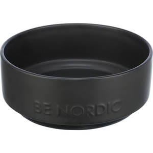 Ciotola e Mangiatoia per Animali Domestici BE NORDIC 1.2L/ 18cm in Ceramica Nera/Gomma - Product Image 1