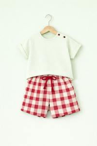 Ensemble T-shirt et short pour garçons en 95% bambou et 5% élasthanne, tenue douce et respirante pour tout-petits, vêtements pour bébés personnalisés, OEM, marque privée - Product Image 4