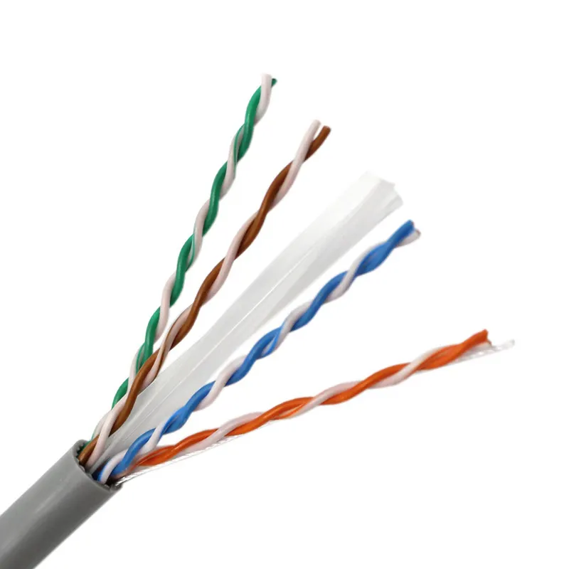 뜨거운 판매 Cat6 Cat6A 네트워크 케이블 순수 구리 통신 케이블 Utp 실내 LAN 케이블