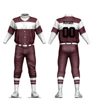 Uniforme de baseball de bonne qualité, nouveau design, personnalisable avec le nom de l'équipe et le logo, 100% polyester, respirant, séchage rapide, vêtements de sport
