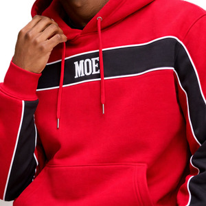 Ensembles de survêtements pour hommes avec panneaux contrastés rouges, style streetwear oversize, vêtements de sport, fournisseur OEM ODM de survêtements personnalisés - Product Image 4