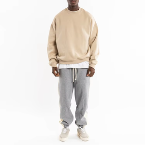 Sudaderas con Capucha para Hombre, de Algodón, Manga Larga, Hombros Caídos, Lisas, con Logotipo Personalizado Impreso, Estilo Oversize, Cuello Redondo - Product Image 4