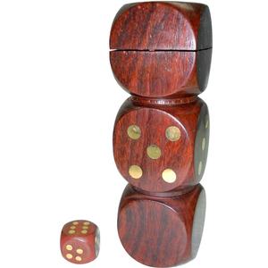 Boîte en bois incrustée de bois de Sesham poli Design Unique article décoratif pour la maison article supérieur jeux en bois de haute qualité dés de forme carrée - Product Image 1