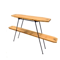 Table de pique-nique extensible moderne en teck, convertible, portable, pliable, pour l'extérieur, la salle à manger, le camping, meubles de maison